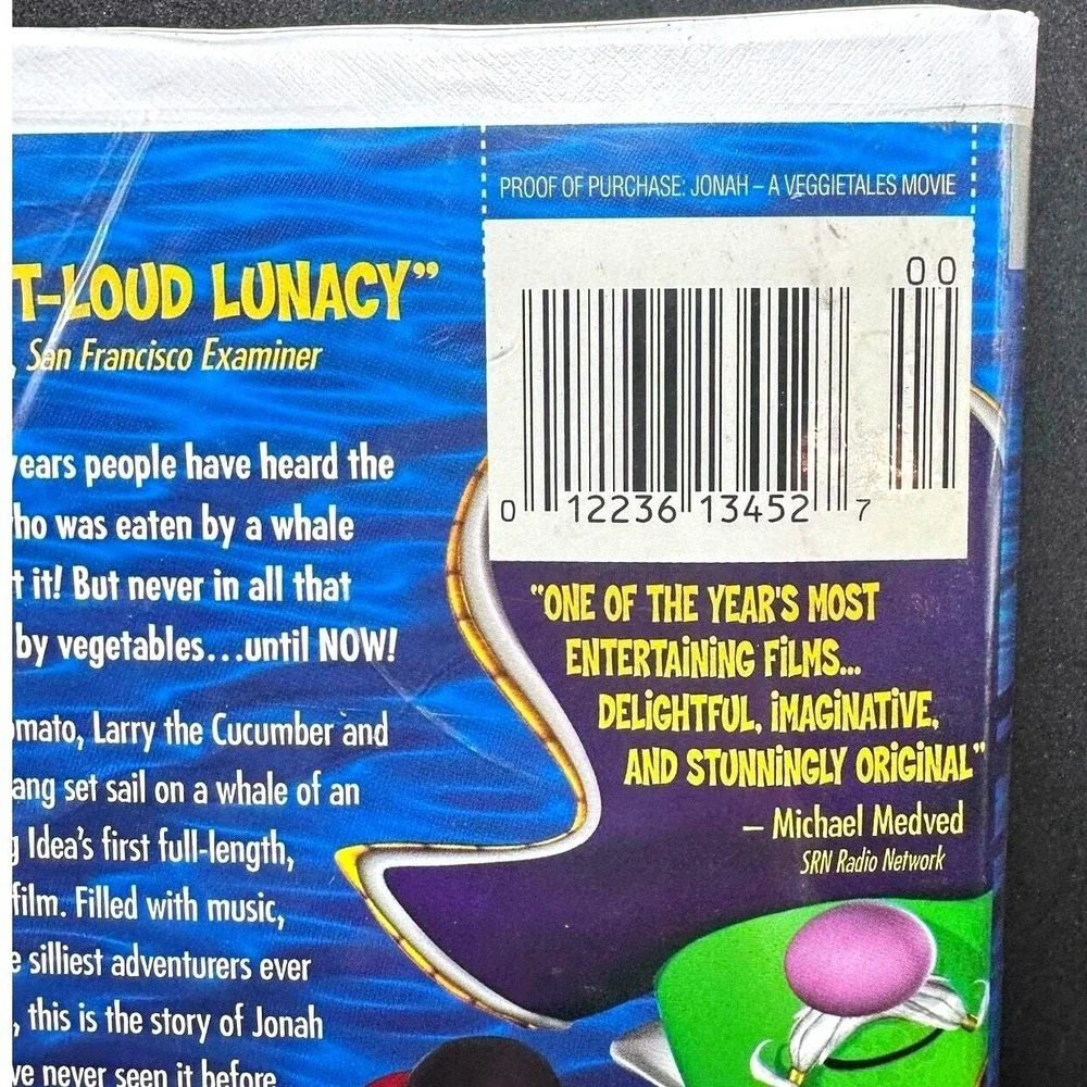 Jonah A VeggieTales Movie VHS 2002 Idea Artisan Holographic‎ Clamshell G Rated